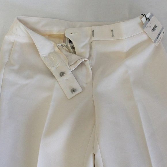 Anne Klein Slim Stretch Pants Anne White Size 0 - Picture 3 of 6